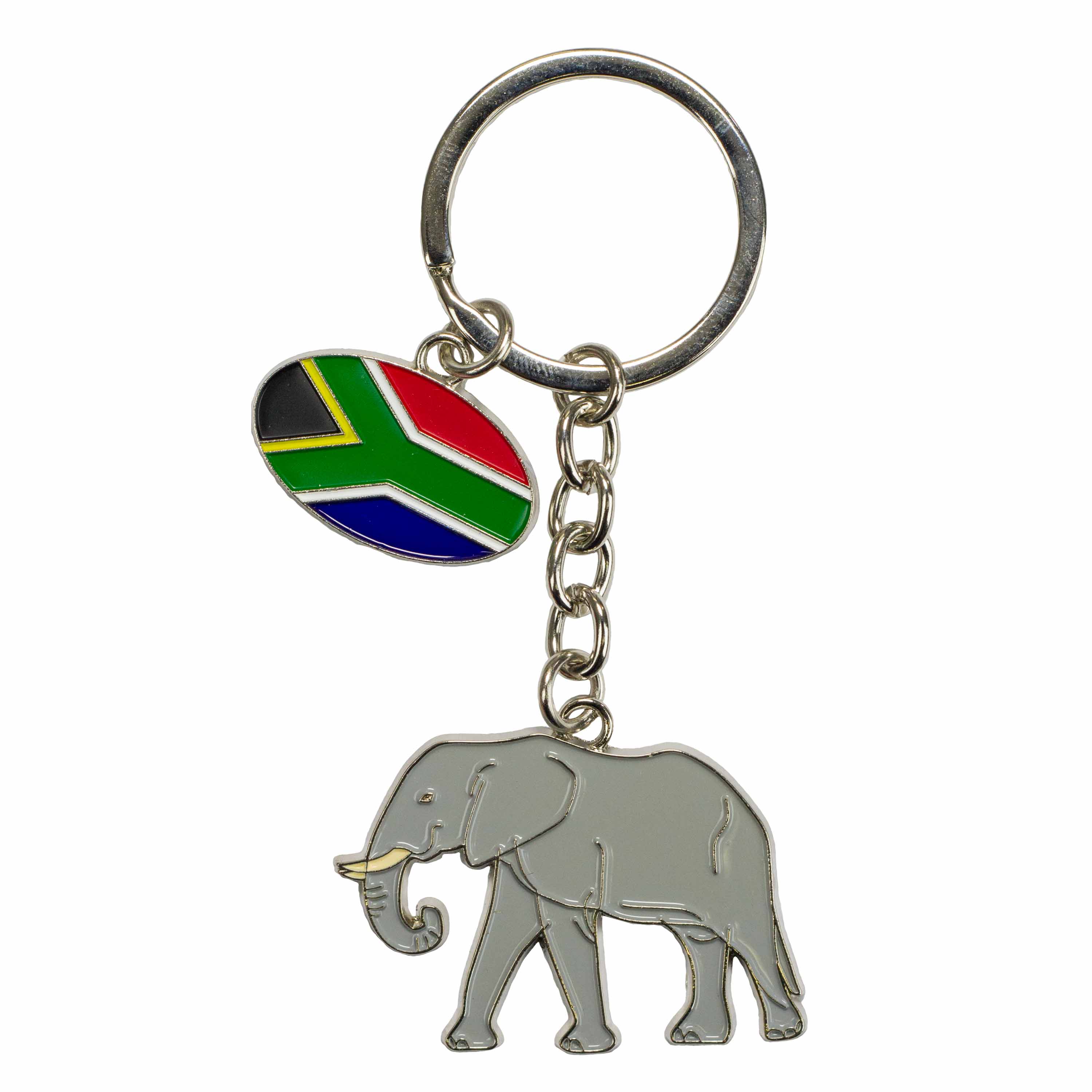 1 Charm Flag Keyring - Elephant Grey - Click Image to Close