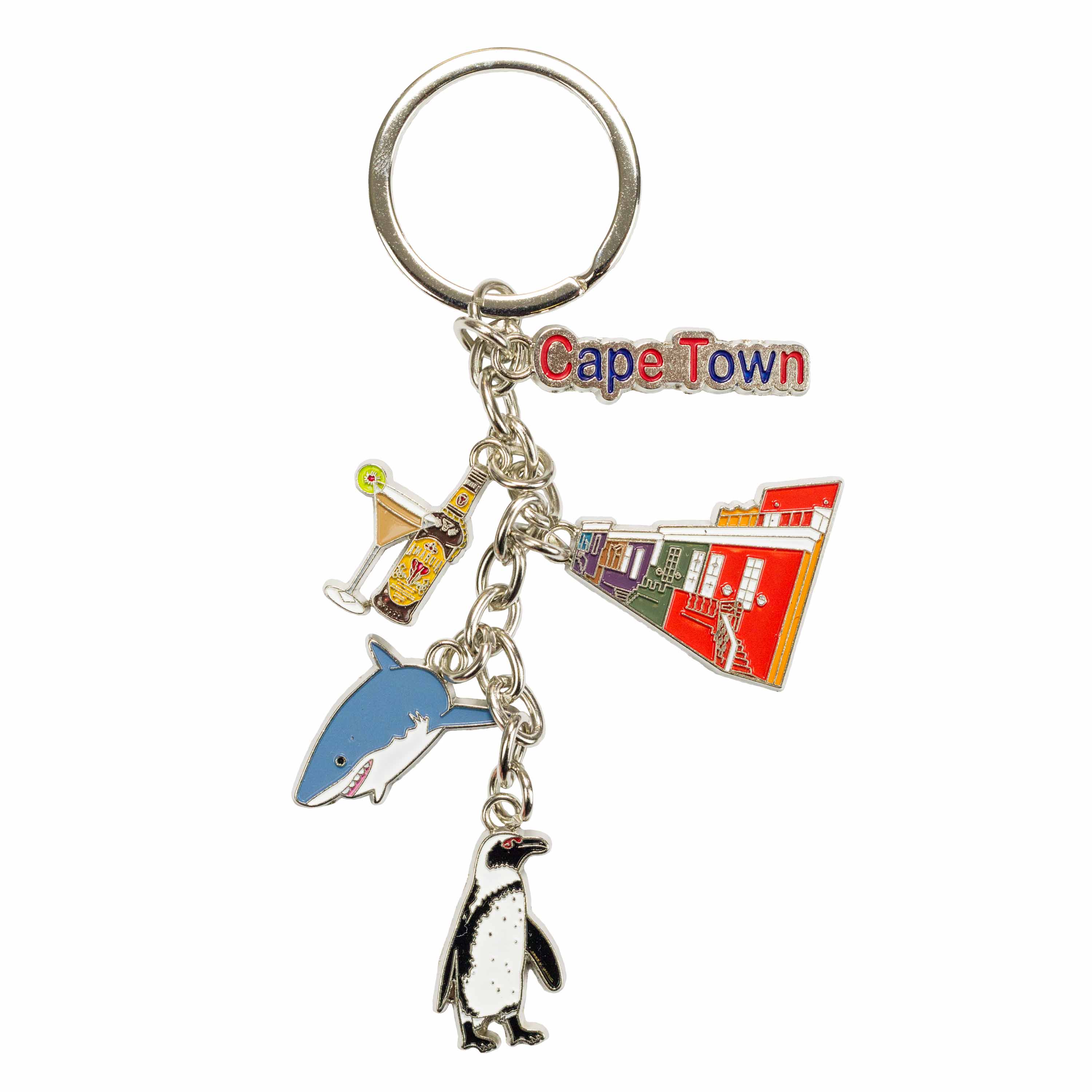 5 Charm Keyring Cape Town - Click Image to Close