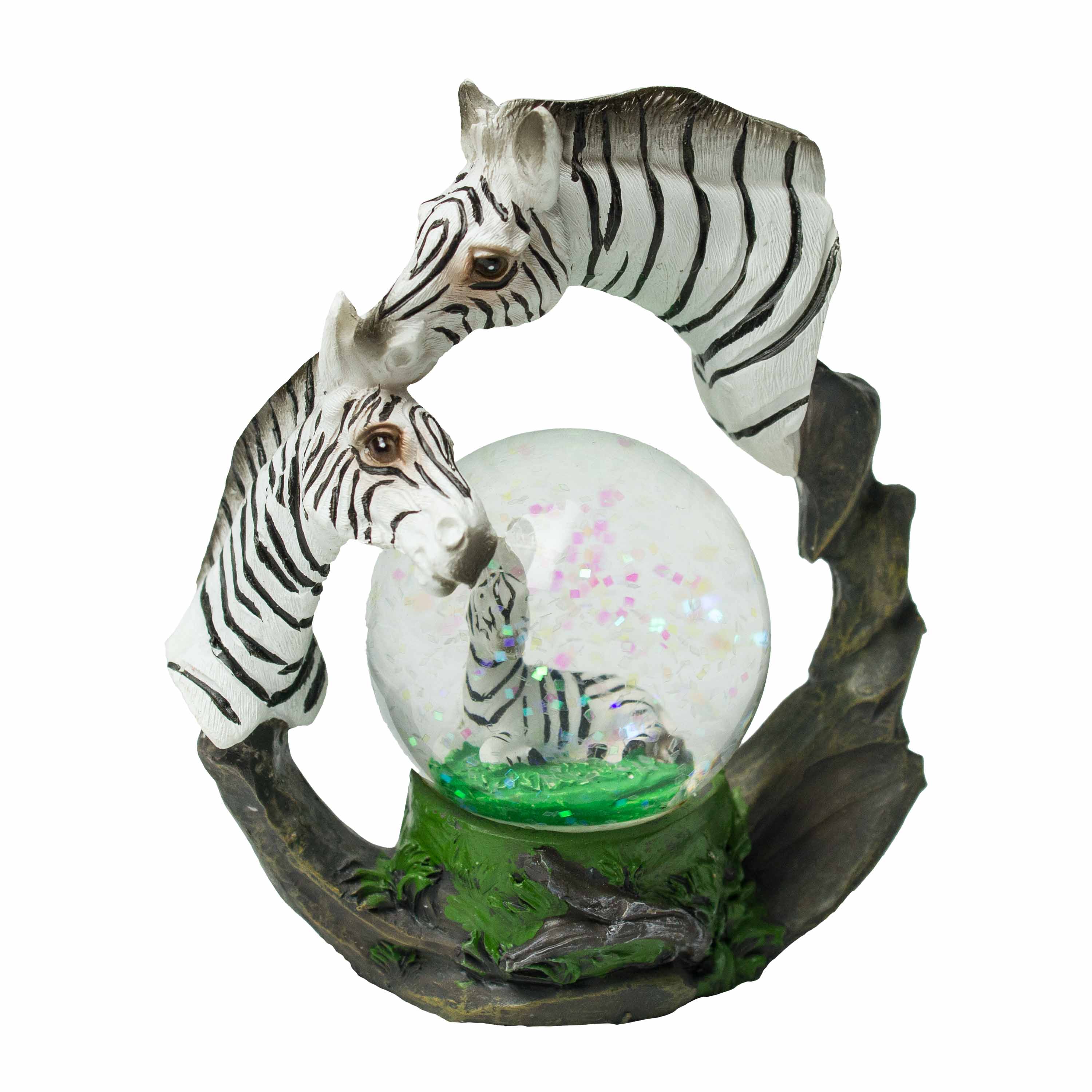 Snow Globe - Zebra Heads - Click Image to Close