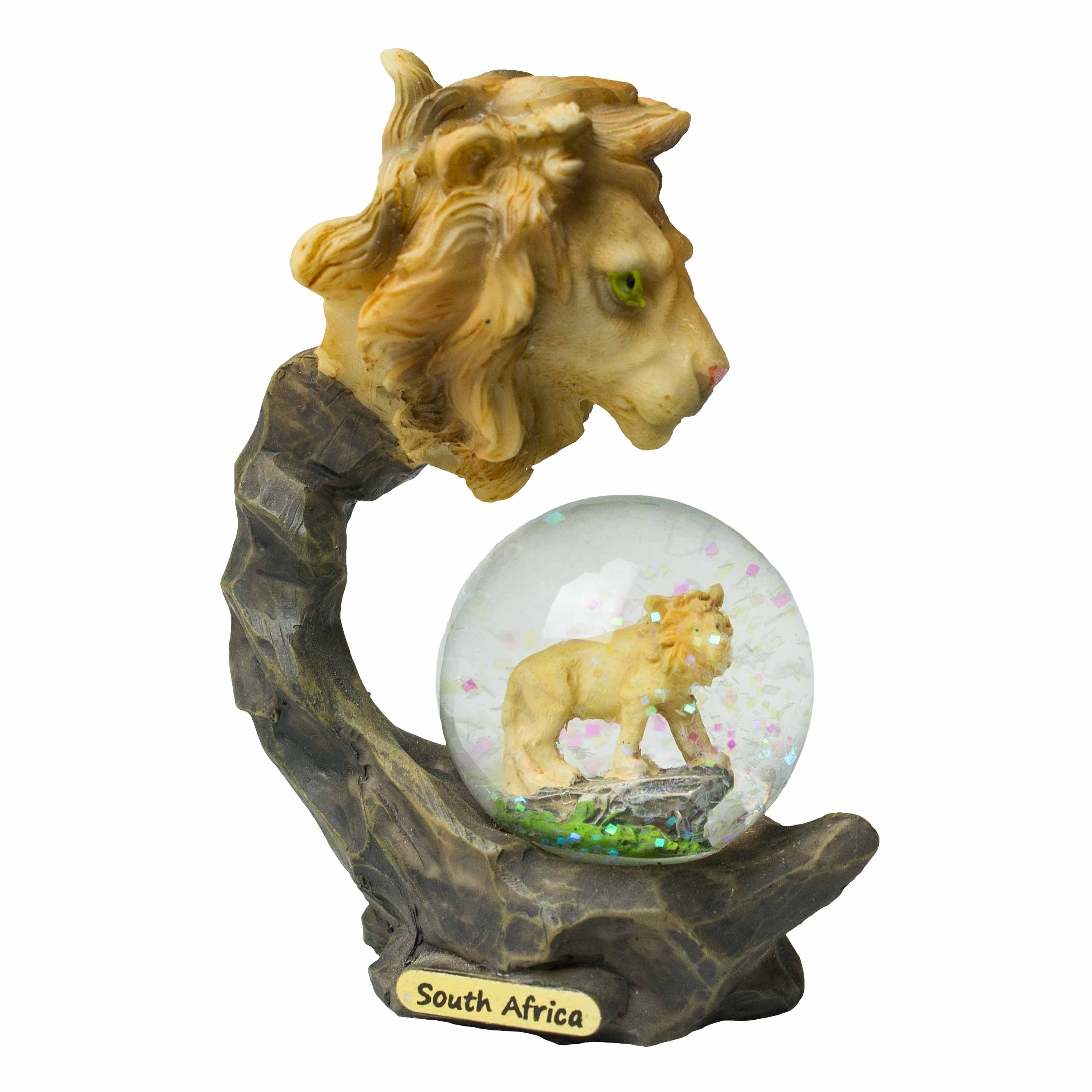 Snow Globe - SA Lion Head - Click Image to Close