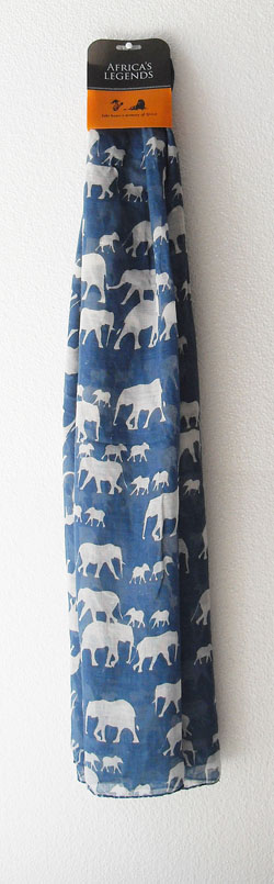 Elephant Print - Blue - Click Image to Close