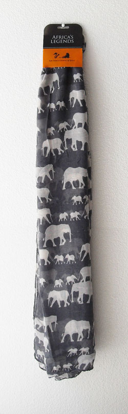 Elephant Print - Grey - Click Image to Close