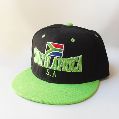 SA embroidered snapback cap - green