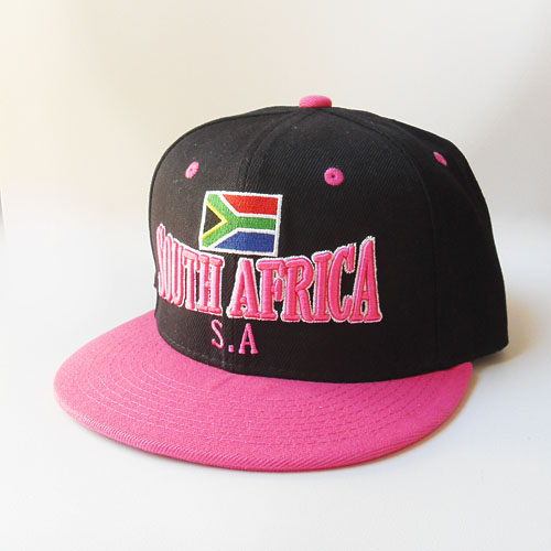 SA embroidered snapback cap - pink