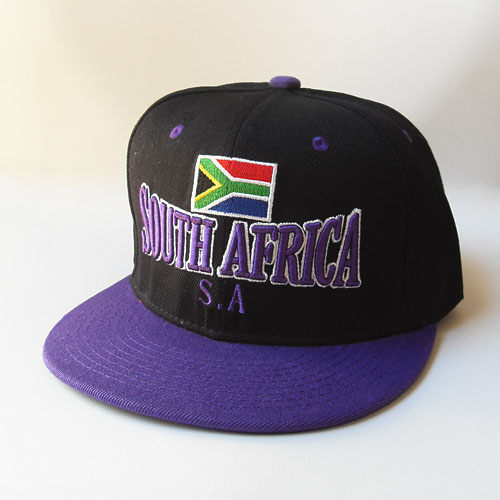 SA embroidered snapback cap - purple