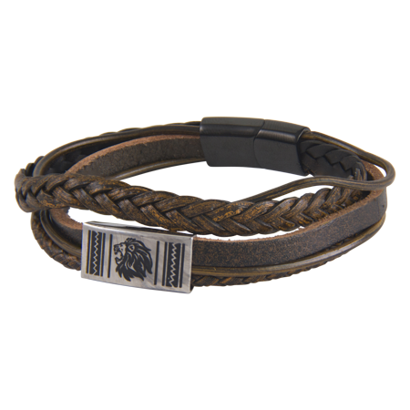 Men's Lion Face Ethnic Tan