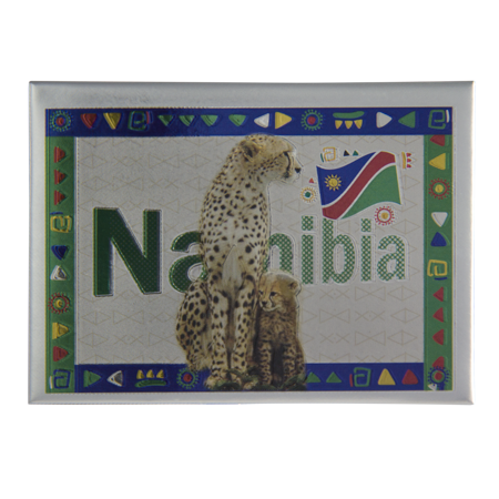 Namibia- Cheetah with Cubs (9x6.5cm)