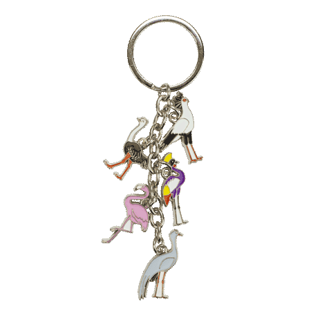 5 Charm Keyring Birds