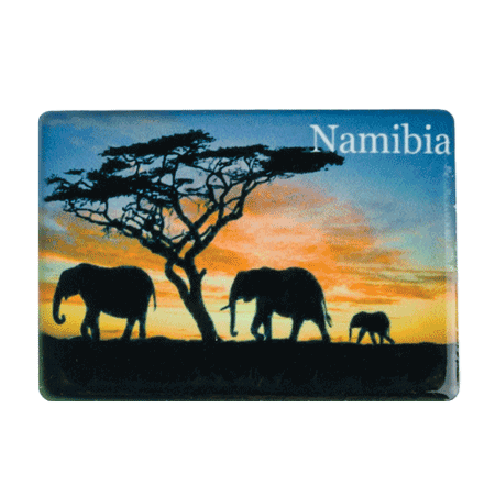 Namibia, Elephant Red Sky